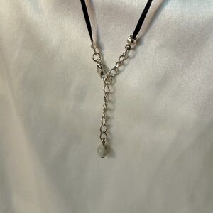 Elegant Silver and Black Necklace